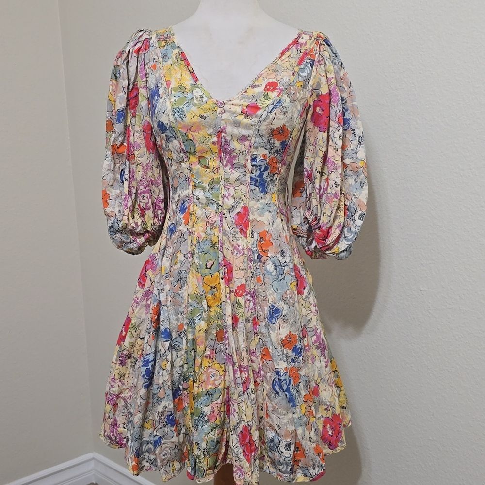 Zimmermann Clover mini linen dress Size 0